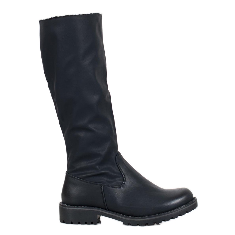 SHELOVET Botas con piel de oveja negro