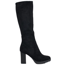 SHELOVET Botas de ante negro