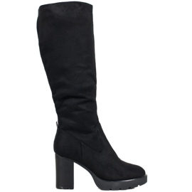 SHELOVET Botas elegantes por encima de la rodilla negro