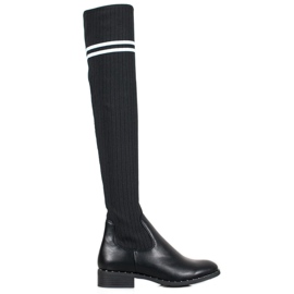 Bestelle Botas sin cordones de moda negro