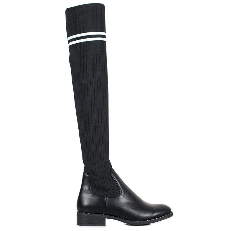 Bestelle Botas sin cordones de moda negro