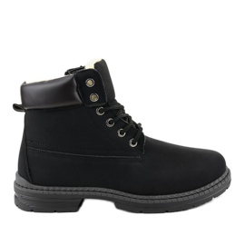 Botas de nieve negras aisladas C-9U5-1 negro