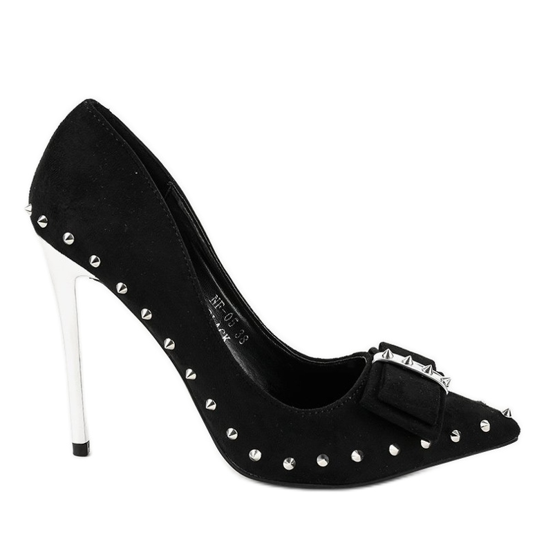 Bombas negras en el talón NF-05 negro Bombas negras en el talón NF-05 negro