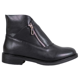 ENPLUS Botas de moda con cremallera. negro