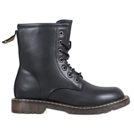 SHELOVET Tramperos de moda con cuero ecológico negro
