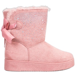 SHELOVET Mukluki con cristales rosa