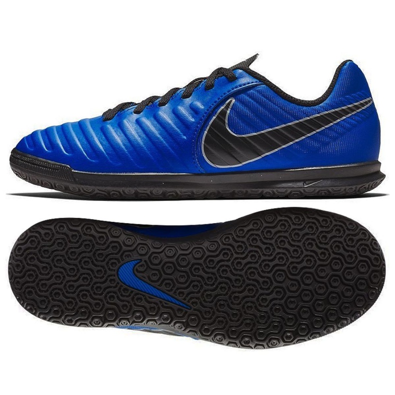 Zapatillas de fútbol Nike Tiempo Legend 7 Club Ic Jr AH7260 400 azul marino azul