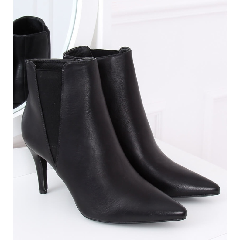 Botas negras Jodhpur en la cara negro TX-1852-1 Negro