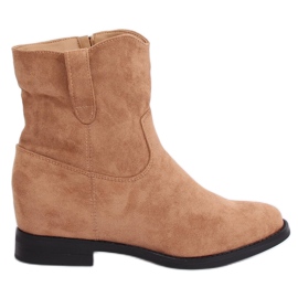 Botas con cuña oculta beige G-7605 Caqui