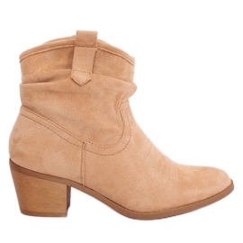 Bota campera corta ante beige 9166 Beige