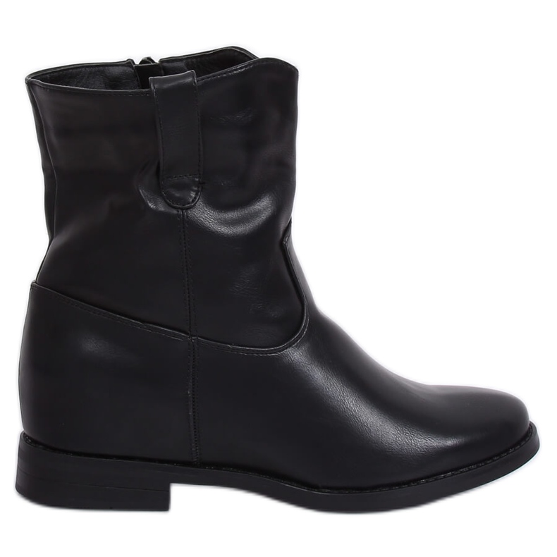 Botas de grano negro con cuña oculta G-7607 Negro amarillo