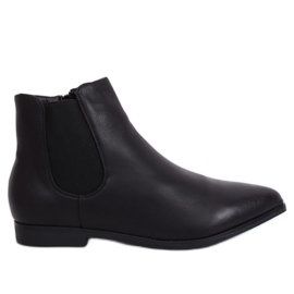 Botines Chelsea negros con puntera de almendra TX-1838 Negro