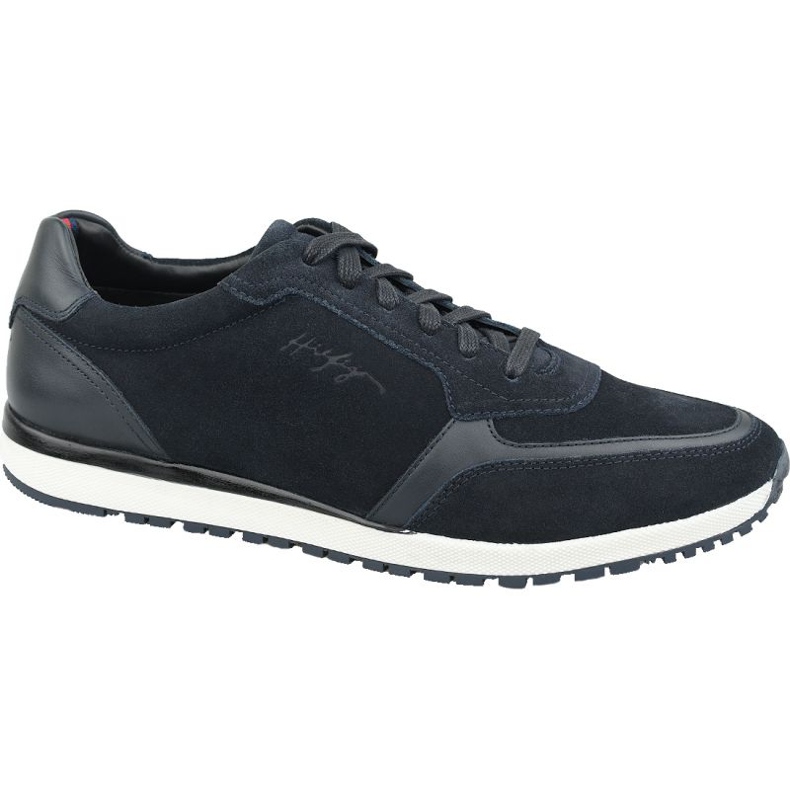 Zapatos Tommy Hilfiger Premium Suede Runner M FM0FM02551 Cki azul marino