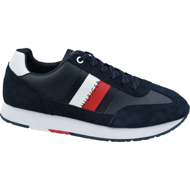 Corredor de bandera de cuero corporativo Tommy Hilfiger M FM0FM02380 403 azul marino