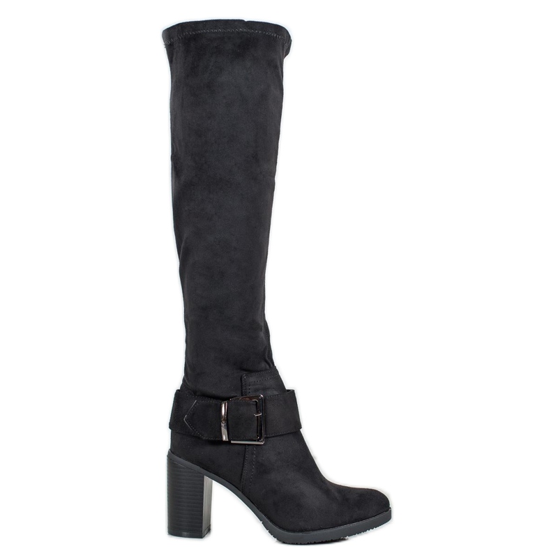 Super Mode Botas elegantes con hebilla negro