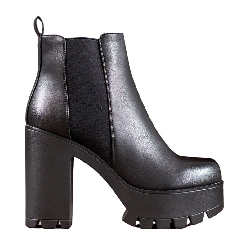 Seastar Botas de moda en la plataforma negro Seastar Botas de moda en la plataforma negro