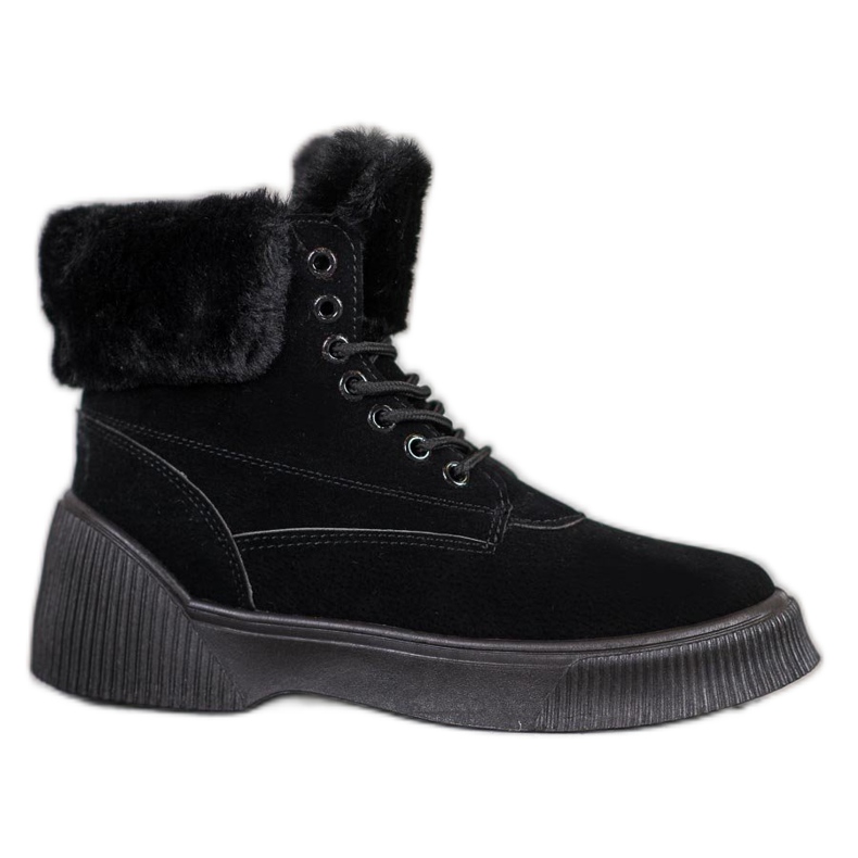 SHELOVET Taperki de moda en la plataforma negro