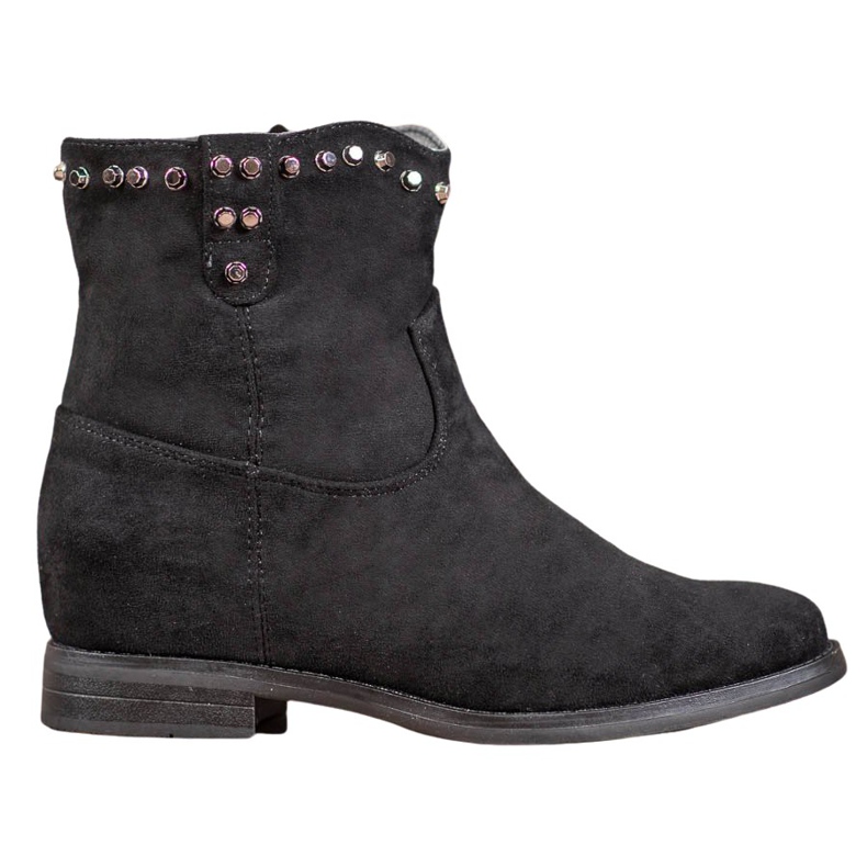 Ideal Shoes Botas camperas calentitas con chorros negro