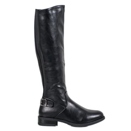 SHELOVET Botas de montar cómodas negro