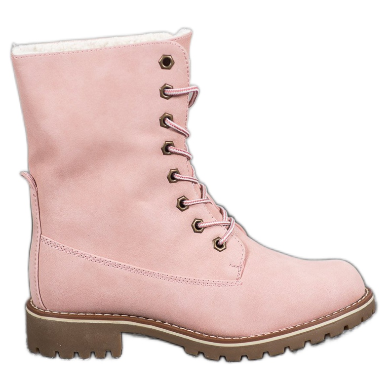 SHELOVET Botas de montaña con vástago retráctil rosado