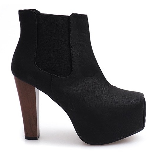 Botas Solid On Heel K823 Negro Botas Solid On Heel K823 Negro