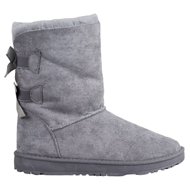 Haver Botas de nieve cálidas con lazos gris