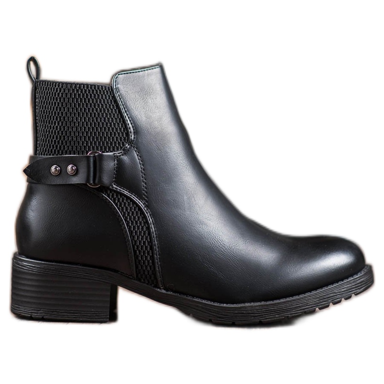 SHELOVET Cómodas botas negras negro