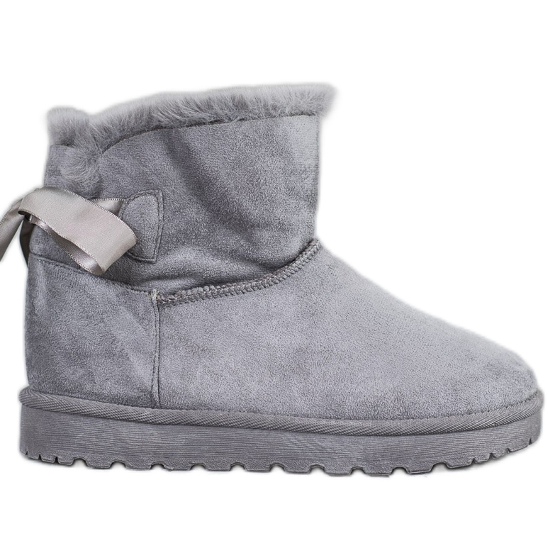 SHELOVET Mukluki caliente con un lazo gris SHELOVET Mukluki caliente con un lazo gris
