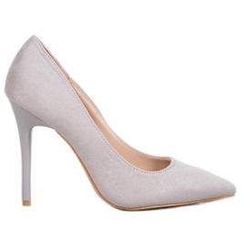 R'S Tacones de ante gris R'S Tacones de ante gris