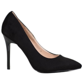 R'S Tacones de ante negro R'S Tacones de ante negro