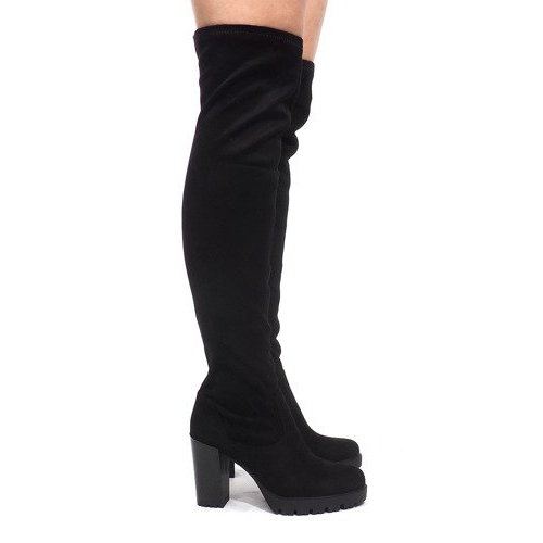 Botas extra altas en el talón CD108 Negro