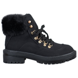 Botas de textil con pelo VICES negro