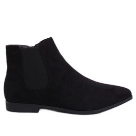 Botines Chelsea negros con puntera de almendra TX-1855 Negro Botines Chelsea negros con puntera de almendra TX-1855 Negro