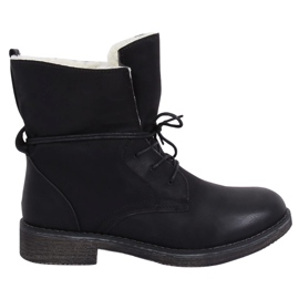 Botas negras sobre piel de oveja 758-PA Negro