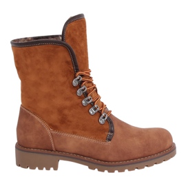 Botas de madera con piel de camello 331H-PA Camel marrón