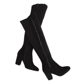 Botas negras de tacón 7539-GG Black negro