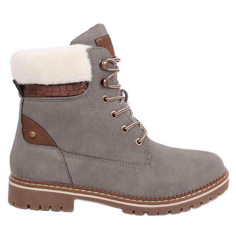 Botas de madera grises para mujer 185-PA Gris Botas de madera grises para mujer 185-PA Gris