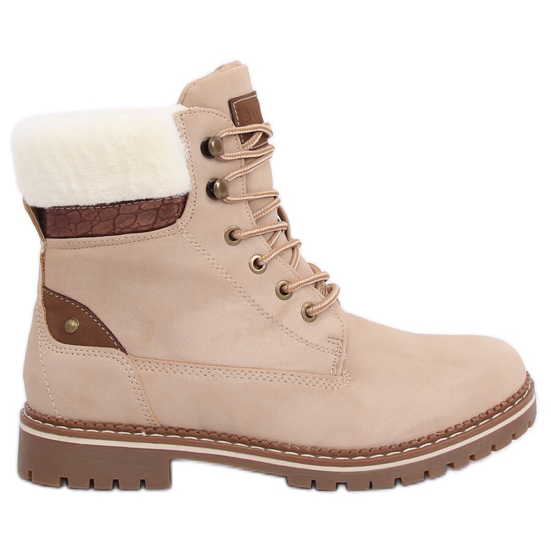 Botas de madera beige para mujer 185-PA Beige
