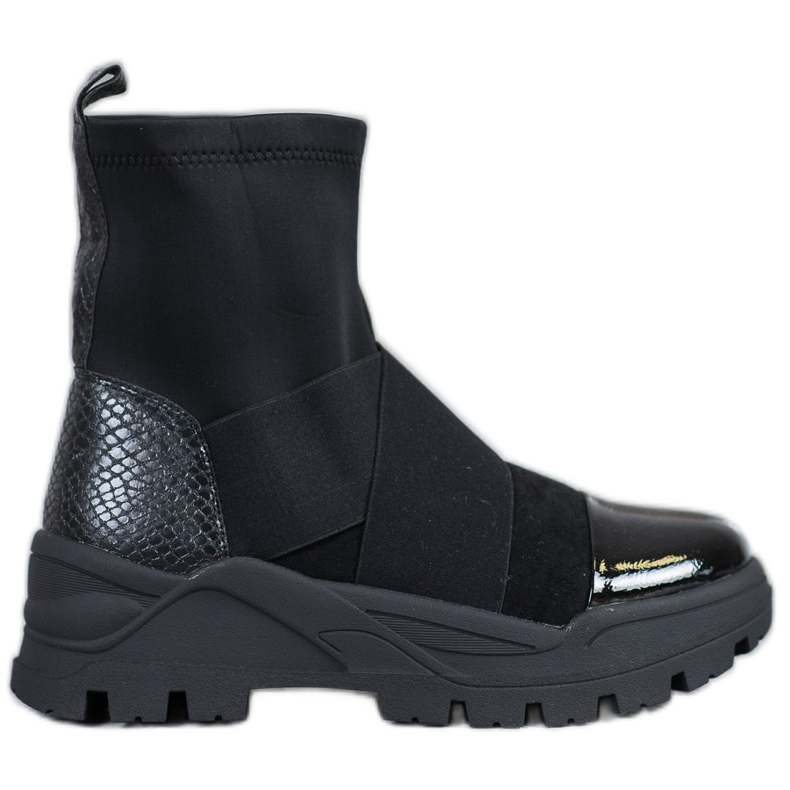 SHELOVET Botas sin cordones de moda negro