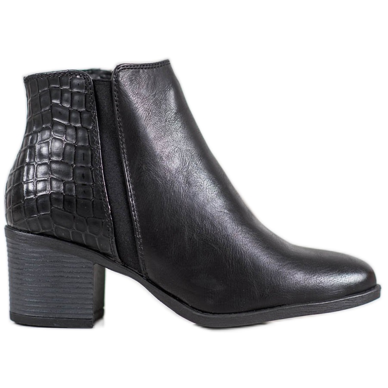 Super Me Botas cálidas con estampado de serpiente negro