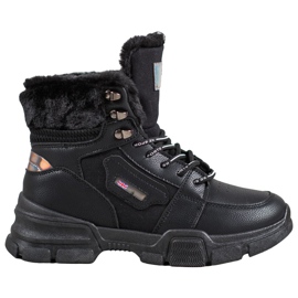 Yes Mile Zapatillas con piel negro Yes Mile Zapatillas con piel negro