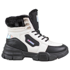 Yes Mile Zapatillas con piel blanco negro Yes Mile Zapatillas con piel blanco negro