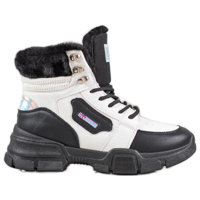 Yes Mile Zapatillas con piel blanco negro