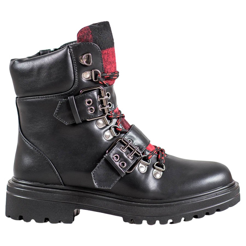 Weide Botas Rock con Hebilla negro