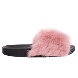 Zapatillas rosa con pelo CK107P Rosa