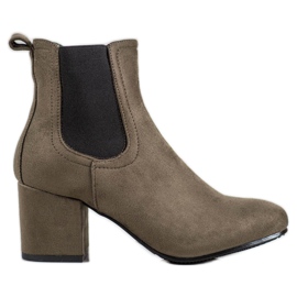 Bestelle Botas sin cordones en un poste caqui verde Bestelle Botas sin cordones en un poste caqui verde