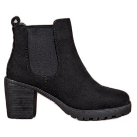 SDS Cómodas botas Chelsea en un poste negro