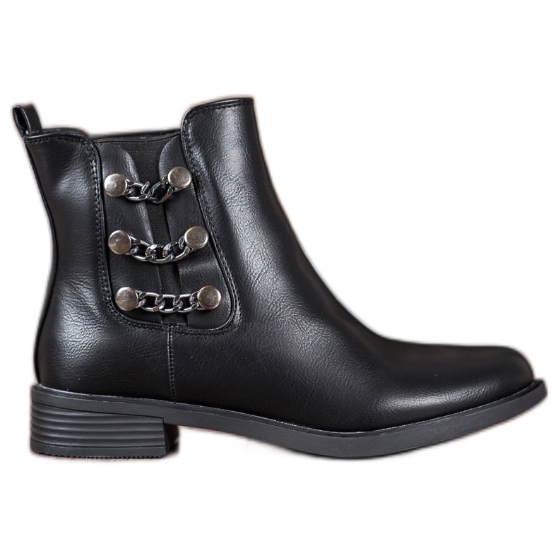 SHELOVET Botas Chelsea elegantes negro