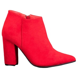 Marquiz Botas sexy con cremallera rojo