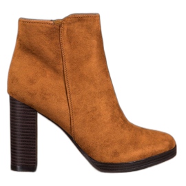 Super Me Botas de gamuza de moda marrón